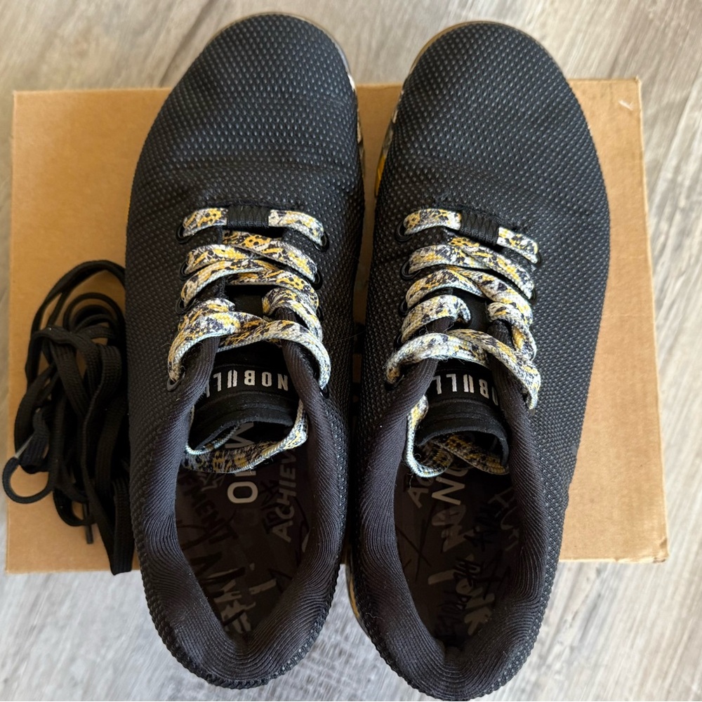 NOBULL Ripstop Black and Yellow Sneakers - Picture 3 of 7